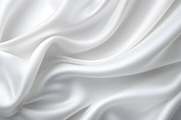 Fototapeta premium White cloth background abstract,cloth satin,soft waves. Generative AI illustration