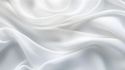 Naklejka premium White cloth background abstract,cloth satin,soft waves. Generative AI illustration