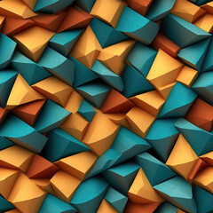 Obraz premium Colorful abstract 3d seamless repeat futuristic pattern