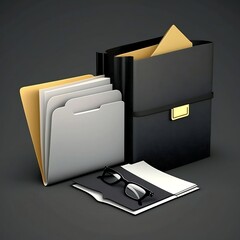 Minimal style folder and documents