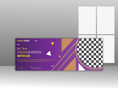 Corporate Business Facebook Cover Banner Template, Facebook Cover Design Template, Banner Template, and Web Banner Template Design for Social Media posts.
