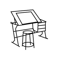 computer on teble in worinking room.room interior furniture teble chair