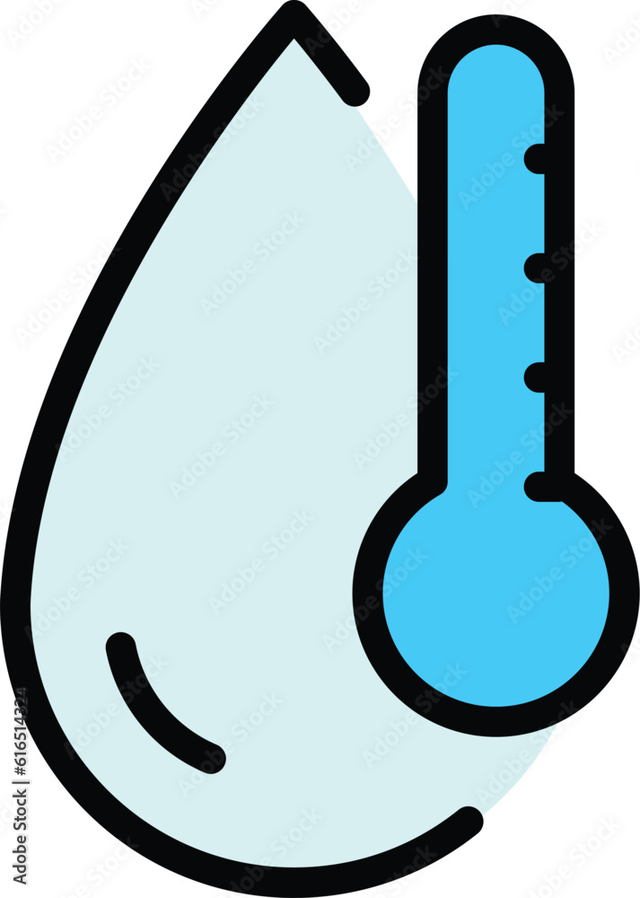 Poster degree drop icon. outline degree drop vector icon for web design isolated on white background color 