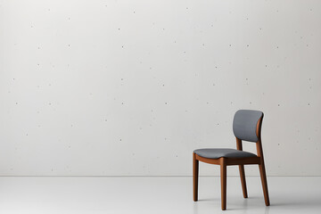 Beautiful chairs on a white background, minimalism and clean design with empty spaces.