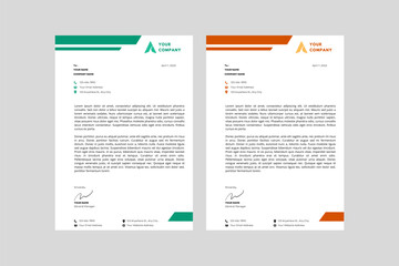 Fototapeta na wymiar Modern Creative & Clean business style letterhead bundle of your corporate project design. set to print with vector & illustration. corporate letterhead bundle.