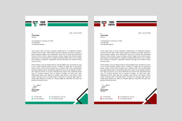 Modern Creative & Clean business style letterhead bundle of your corporate project design. set to print with vector & illustration. corporate letterhead bundle.