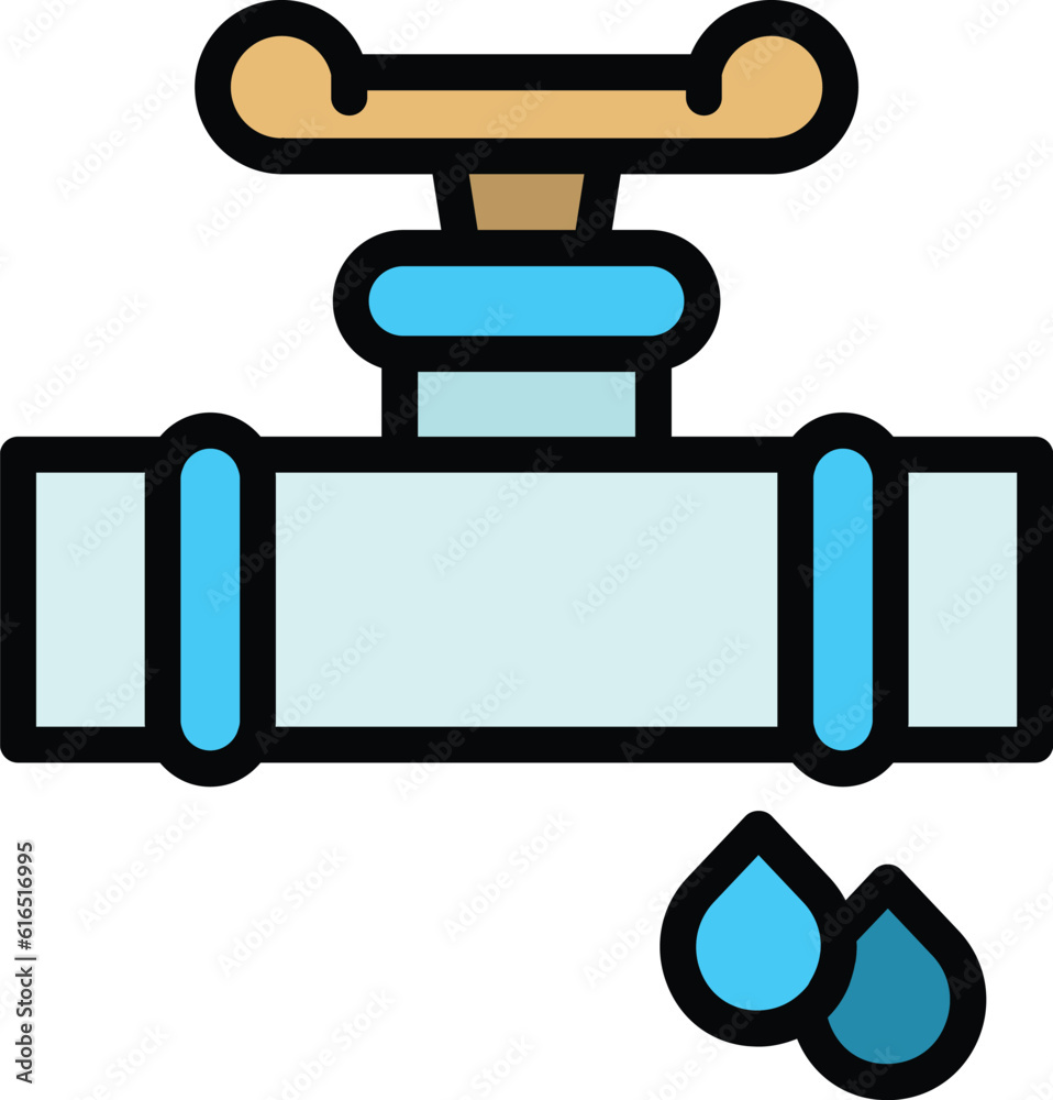 Poster pipeline valve icon. outline pipeline valve vector icon for web design isolated on white background 