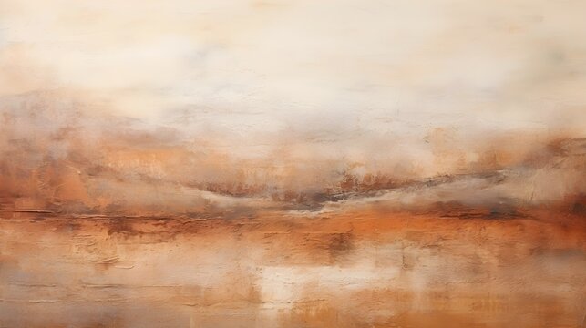 A textural abstract artwork inspired by the rugged beauty of a desert landscape, with layers of earthy tones and tactile details. (Generative AI)