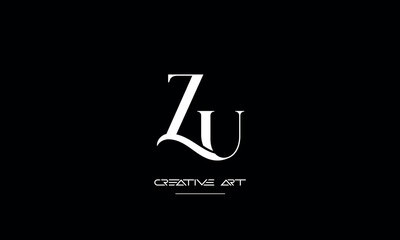 ZU, UZ, Z, U abstract letters logo monogram