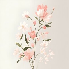 Naklejka premium pink rose background Generative AI 