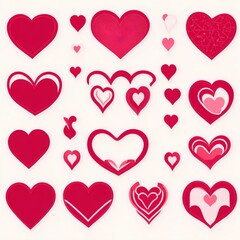 seamless background with hearts Generative AI 