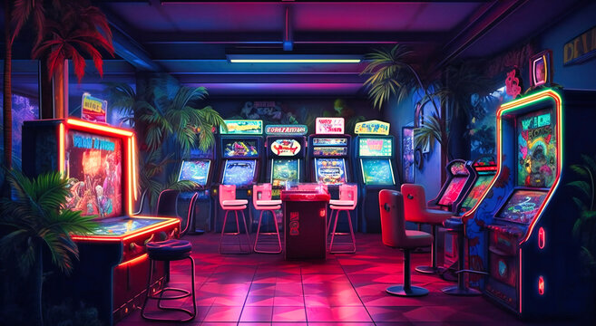 arcade gaming room interior design