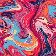 Liquid psychedelic seamless repeat pattern colorful metal background
