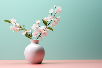Fototapeta na wymiar flowers in vase spring colors