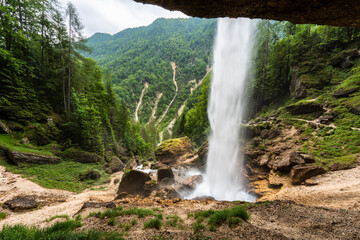 A Glimpse of Nature's Splendor: Peričnik Waterfall in Vrata's Glacial Embrace
