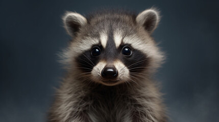 portrait of a raccoon HD 8K wallpaper Stock Photographic Image - obrazy, fototapety, plakaty