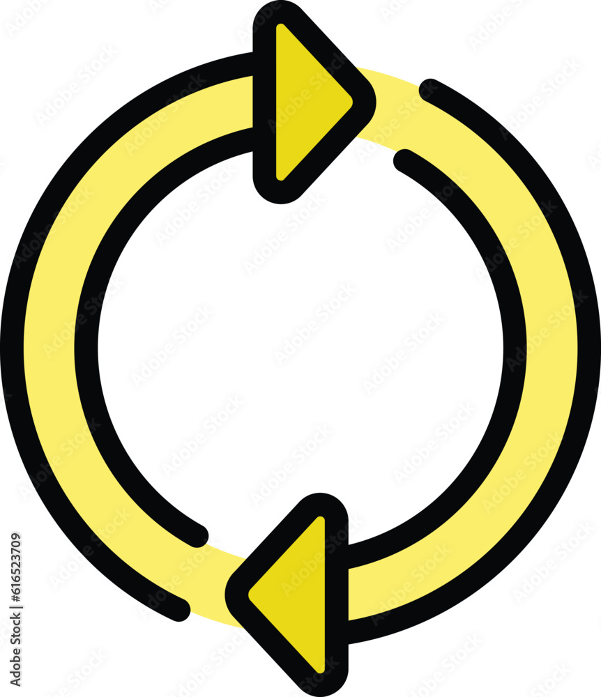 Poster refresh arrows icon. outline refresh arrows vector icon for web design isolated on white background 