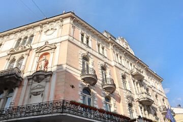 Vintage house in downtown in Lviv, Ukraine