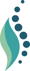 Spine and leaf orthopedic clinic logo element