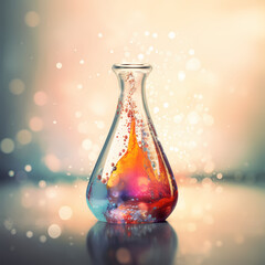 Erlenmeyer flask with magic inside 