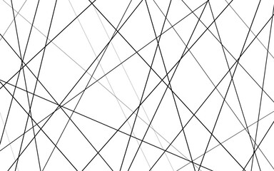 Irregular, random lines vector background