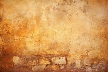 Plakat old stone wall background with a brown color and beige paint