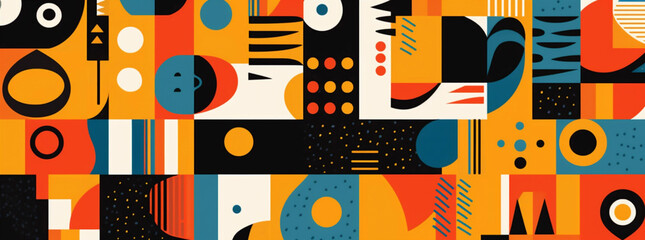 retro color abstract pattern texture cover colorful bright creativity design background. Generative AI.