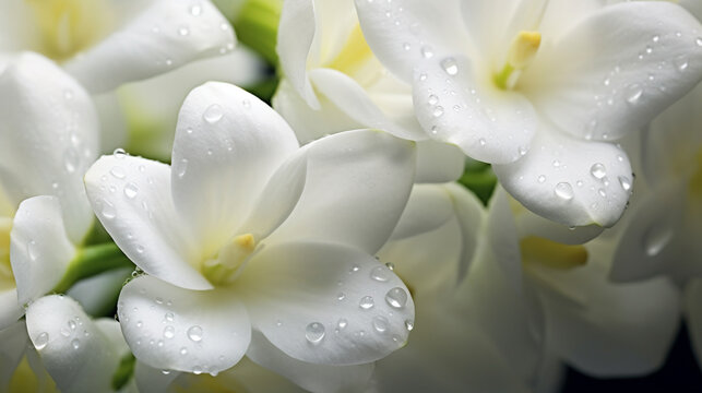 white orchid flower HD 8K wallpaper Stock Photographic Image