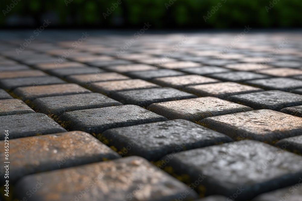 Poster pavement. sidewalk stone. generated by ai.