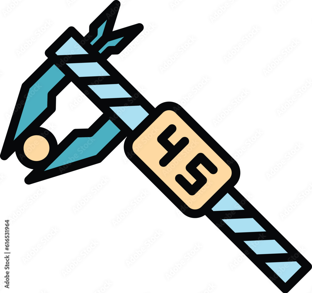Poster digital micrometer build icon. outline digital micrometer build vector icon for web design isolated 