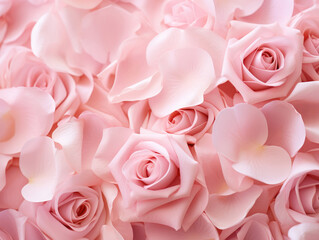 Soft pink rose petals as a background