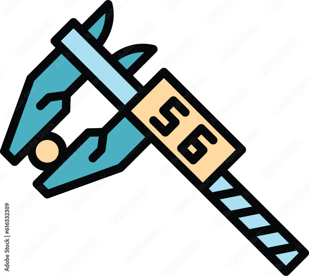 Poster digital micrometer precise icon. outline digital micrometer precise vector icon for web design isola