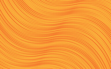Vector orange color wavy stripes background, wallpaper