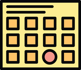 Event planner marriage icon. Outline Event planner marriage vector icon for web design isolated on white background color flat