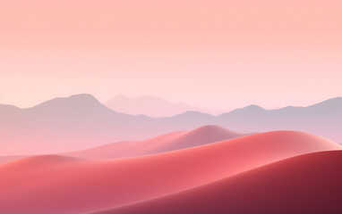 Fototapeta na wymiar Pink Waves Mountains MacBook Wallpaper - AI-Generated