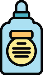 Curly hair conditioner icon. Outline Curly hair conditioner vector icon for web design isolated on white background color flat