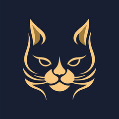 Cat Logo Illustration Vector Design