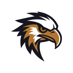 Obraz premium Falcon, Eagle, Hawk Bird Logo Illustration Vector Design