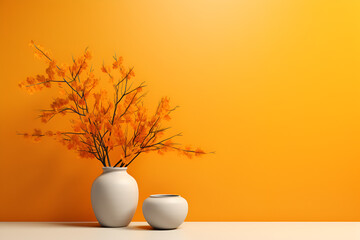 still life with orange flowers fall colors