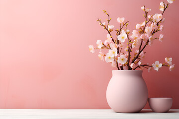 blossom in vase spring colors