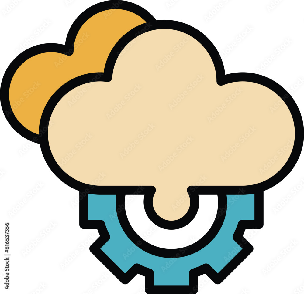 Poster data cloud internet icon. outline data cloud internet vector icon for web design isolated on white b