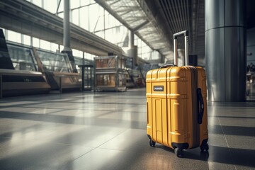 Image of baggage at the airport terminal, Generative ai