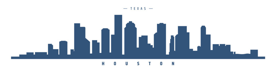 Houston city skyline vector illustration. America