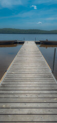 Fototapeta premium Beautiful and wild fishing lake in the province of Quebec, Canada