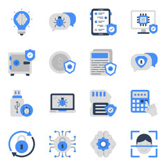 
Set of Security and Safety Flat Icons


