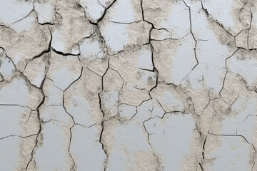 Fototapeta premium Texture of Cracked Concrete Wall. Generative Ai, Ai.