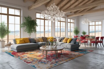 bright and spacious living room with ample natural lighting