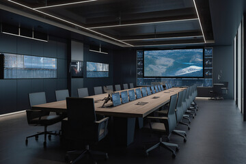 Office meeting room with modern furniture