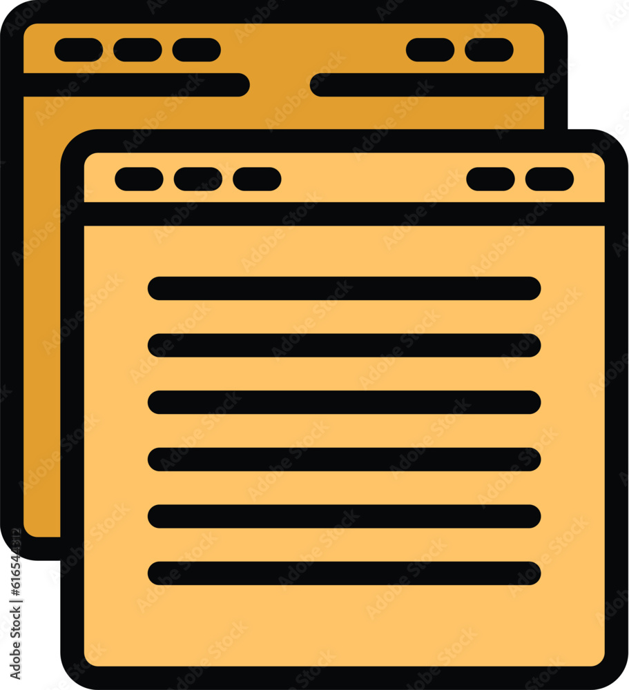 Poster web surfing search engine icon. outline web surfing search engine vector icon for web design isolate