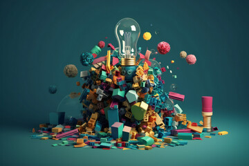 Conceptual illustration of disruption and innovation